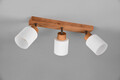 Plafoniera Assam, RL, 45x10x21 cm, 25W, 3x E14, lemn, natur/alb