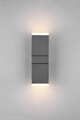 Aplica de perete pentru exterior Avon, TRIO, 9x28 cm, 7W, 2x SMD LED, aluminiu turnat, antracit