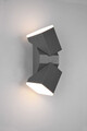 Aplica de perete pentru exterior Avon, TRIO, 9x28 cm, 7W, 2x SMD LED, aluminiu turnat, antracit