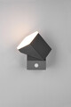 Aplica de perete pentru exterior cu senzor Avon, TRIO, 9x16 cm, 7W, 1x SMD LED, aluminiu turnat, antracit