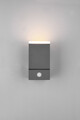 Aplica de perete pentru exterior cu senzor Avon, TRIO, 9x16 cm, 7W, 1x SMD LED, aluminiu turnat, antracit