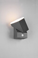 Aplica de perete pentru exterior cu senzor Avon, TRIO, 9x16 cm, 7W, 1x SMD LED, aluminiu turnat, antracit