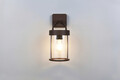 Aplica de perete pentru exterior Almeria, RL, 12.5x18x29 cm, 28W, 1x E27, aluminiu, maro
