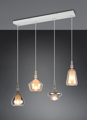 Lustra Aldea, TRIO, 65x9x200 cm, 10W, 4x E14, metal, multicolor