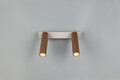 Plafoniera Ambala, TRIO, 26x4x17.5 cm, 5.5W, 2x SMD, metal, alb/aramiu