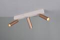 Plafoniera Ambala, TRIO, 44x4x17.5 cm, 5.5W, 3x SMD, metal, alb/aramiu