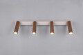 Plafoniera Ambala, TRIO, 65x4x17.5 cm, 5.5W, 4x SMD, metal, alb/aramiu