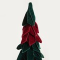 Brad artificial Burgundy Charm, Homla, 46 cm, poliester, verde/visiniu