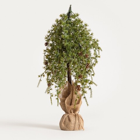 Brad artificial Larix, Homla, 50 cm, plastic, verde/bej
