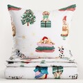 Lenjerie de pat King Size, Gianni, Homla, 3 piese, 200x220 cm, bumbac, multicolor