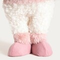 Decoratiune ursulet Pulise, Homla, 32x15x48 cm, poliester/plastic, roz/alb