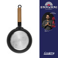Tigaie Wok cu capac, Samurai Gourmet by Rikito Watanabe si Cooking by Heinner, 20x7 cm, aluminiu, negru/natur