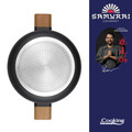 Oala cu capac, Samurai Gourmet by Rikito Watanabe si Cooking by Heinner, 24x12.5 cm, 5.3 L, aluminiu, negru/natur