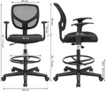 Scaun de birou ergonomic, Songmics, 64x64x97-117 cm, max 120 kg, negru