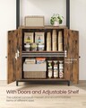 Corp biblioteca cu 6 rafturi, Vasagle, 60x24x159.5 cm, PAL/otel, maro rustic