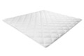 Pilota matlasata Alcam, 140x200 cm, microfibra alba, umplutura fibra siliconica, 400g/mp, nivel de caldura mare