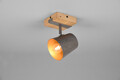 Aplica de perete Bell, TRIO, 11x11 cm, 25W, 1x E14, metal, gri/natur