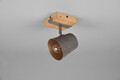 Aplica de perete Bell, TRIO, 11x11 cm, 25W, 1x E14, metal, gri/natur