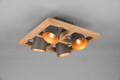 Plafoniera Bell, TRIO, 39x39x19.8 cm, 25W, 4x E14, metal, gri/natur