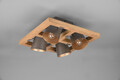 Plafoniera Bell, TRIO, 39x39x19.8 cm, 25W, 4x E14, metal, gri/natur