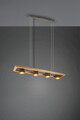 Lustra Bell, TRIO, 100x21x150 cm, 25W, 4x E14, metal, gri/natur