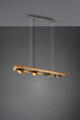 Lustra Bell, TRIO, 100x21x150 cm, 25W, 4x E14, metal, gri/natur