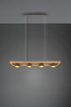 Lustra Bell, TRIO, 100x21x150 cm, 25W, 4x E14, metal, gri/natur