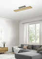 Plafoniera Brad, TRIO, 100x20x16.7 cm, 27W, 1x SMD LED, lemn, natur/gri