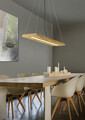 Lustra Brad, TRIO, 100x20x150 cm, 27W, 1x SMD LED, lemn, natur/gri