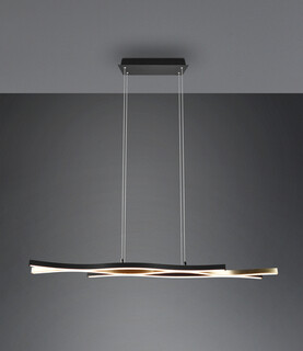 107.5x15.5x150 cm, Bronz;Negru, Lustra