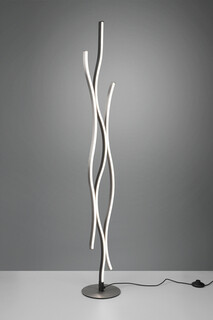 20.5x138 cm, Argintiu;Negru, Lampadar