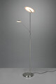 Lampadar Brantford, TRIO, 30x41.6x180 cm, 30W/6.5W, 2x SMD LED, metal, argintiu