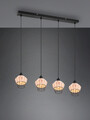 Lustra Borka, RL, 95x17.5x150 cm, 40W, 4x E27, ratan, natur/negru