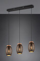 Lustra Bidar, RL, 71x15x150 cm, 28W, 3x E27, metal, negru/natur