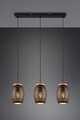 Lustra Bidar, RL, 71x15x150 cm, 28W, 3x E27, metal, negru/natur