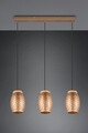 Lustra Bidar, RL, 71x15x150 cm, 28W, 3x E27, metal, aramiu