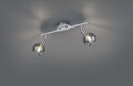 Plafoniera Brest, RL, 40x9x20.5 cm, 15W, 2x E14, metal, argintiu