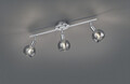 Plafoniera Brest, RL, 58x9x20.5 cm, 15W, 3x E14, metal, argintiu