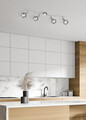 Plafoniera Brest, RL, 85x9x20.5 cm, 28W, 4x E14, metal, argintiu