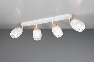 74x12x27 cm, Alb mat;Natur, Plafoniera