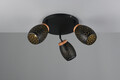 Plafoniera Bidar, RL, 58x27 cm, 10W, 3x E14, metal, negru/natur