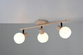 Plafoniera Boba, RL, 45x10x18.5 cm, 10W, 3x E14, metal, bej inchis/alb