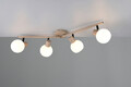 Plafoniera Boba, RL, 70x10x18.5 cm, 10W, 4x E14, metal, bej inchis/alb