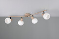 Plafoniera Boba, RL, 70x10x18.5 cm, 10W, 4x E14, metal, bej inchis/alb