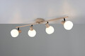 Plafoniera Boba, RL, 70x10x18.5 cm, 10W, 4x E14, metal, bej inchis/alb