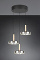 Lustra Celeste, TRIO, 35x200 cm, 7W, 3x SMD LED, metal, negru/gri