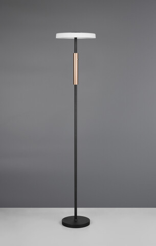Lampadar Celeste, TRIO, 33x160 cm, 15W, 1x SMD LED, metal, negru/gri