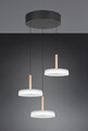 Lustra Celeste, TRIO, 35x200 cm, 7W, 3x SMD LED, metal, negru/alb