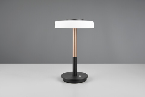 Lampa de masa Celeste, TRIO, 22x35 cm, 10W, 1x SMD LED, metal, negru/alb