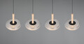 Lustra Celeste, TRIO, 115x22x200 cm, 7W, 4x SMD LED, metal, negru/gri